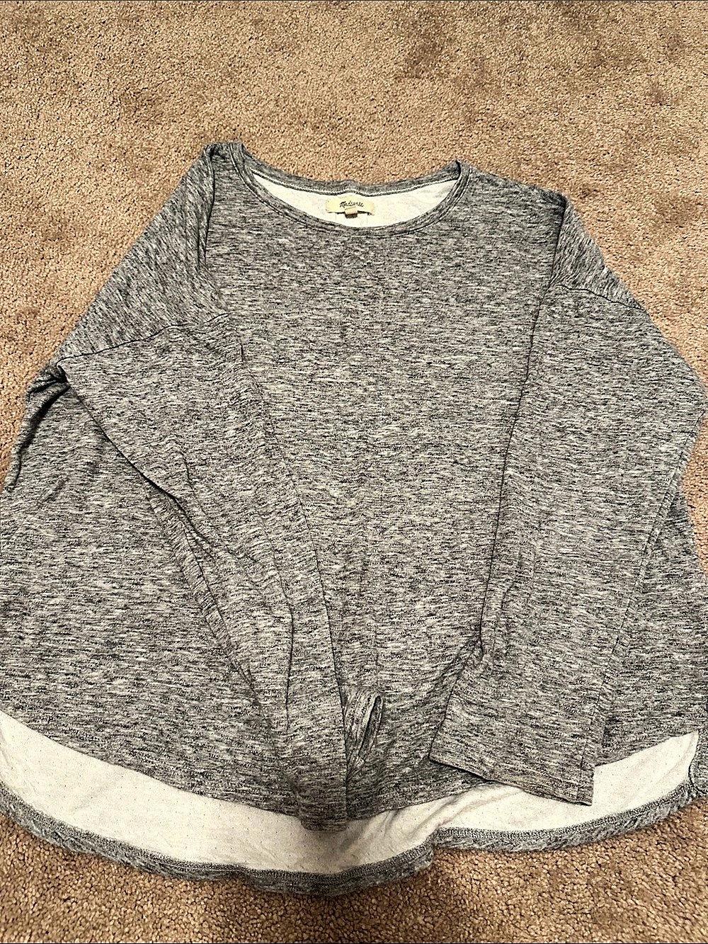 Madewell Gray Long Sleeve Top